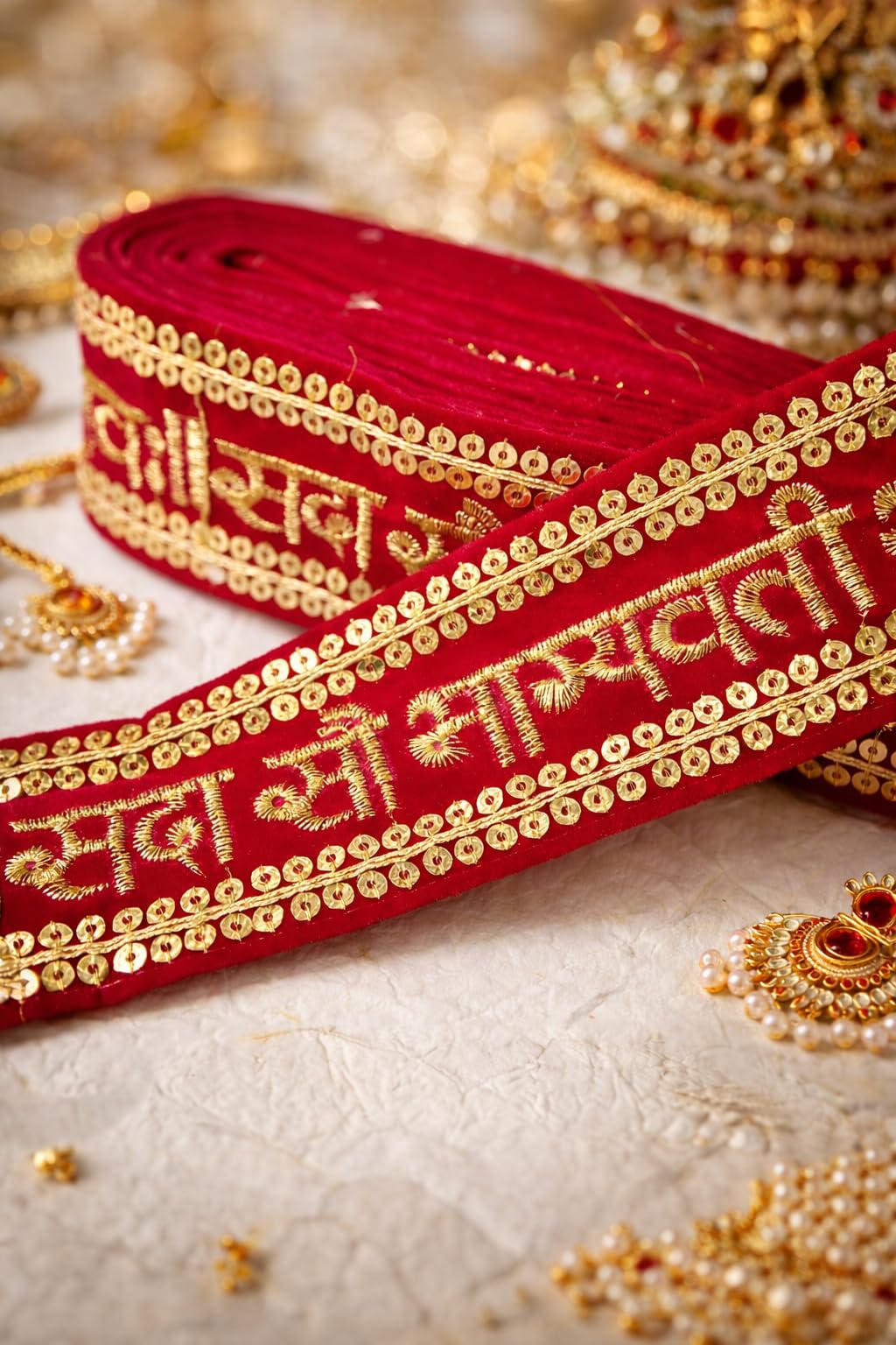 Nutts Decorative Lace Border for Dupatta Suits & Saree Lace Trim Ribbon for Sewing Making and DIY Crafts (RM-LACE35-1)