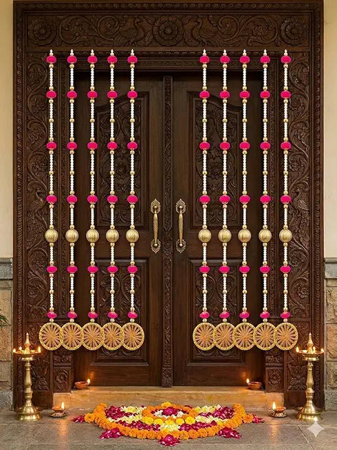 Nutts Handmade L Wall Hanging Decorative | Traditional for Home Festival Decoration Pack of 6 (Small324)