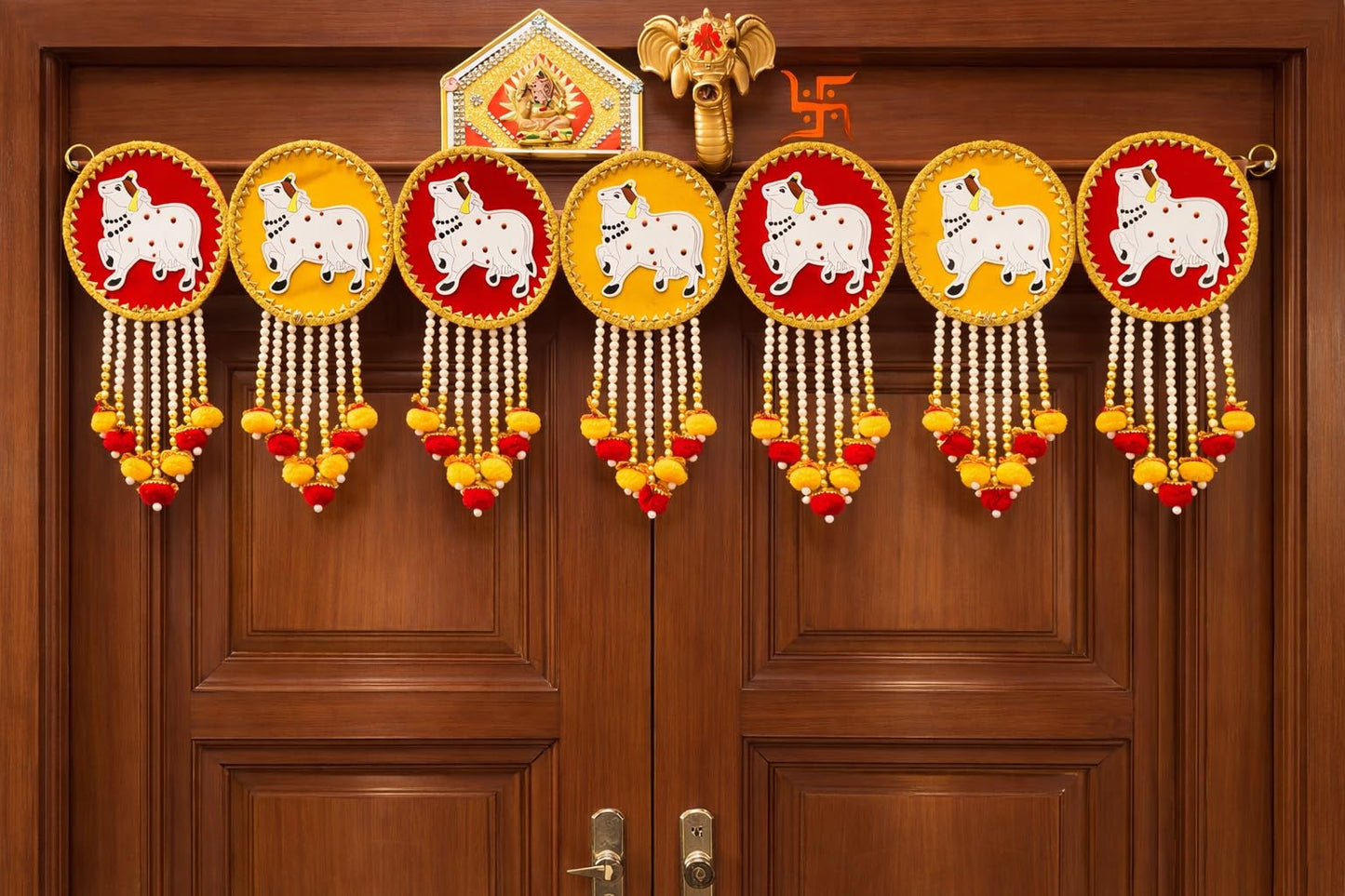 Sellplus Handmade Decorative Bandhanwar Toran Hanging Traditional Door Entrance Festival Home Decor Pooja Mandir Diwali Wedding (BDHW168)