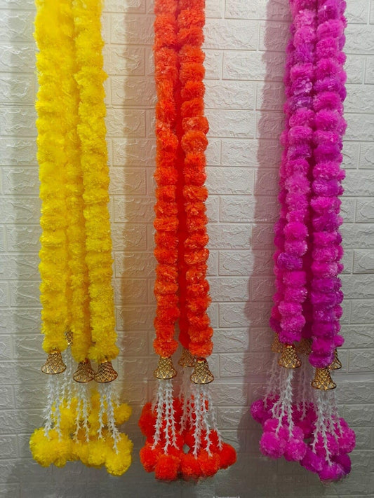 Nutts Multicolour Artificial Genda Toran | Handmade Decorative Beads Toran for Decoration | Traditional Hanging for Home and Office Decor (PMPMT107)