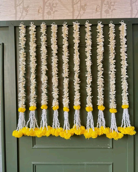 Nutts Handmade Decorative Paper Gajra Hanging | Traditional Floral Paper Gajra Hanging for Door Wall Mandir Festival Home Entrance Hanging Decorations (PAPERG74)