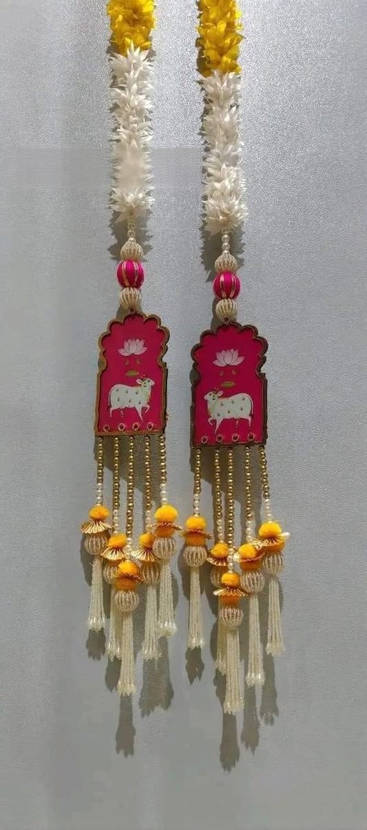 Nutts Handmade Paper Gajra Hanging Decorative | Traditonal Hanging for Paper Gajra Decorations for Walls Hanging Decor (PAPERG97)