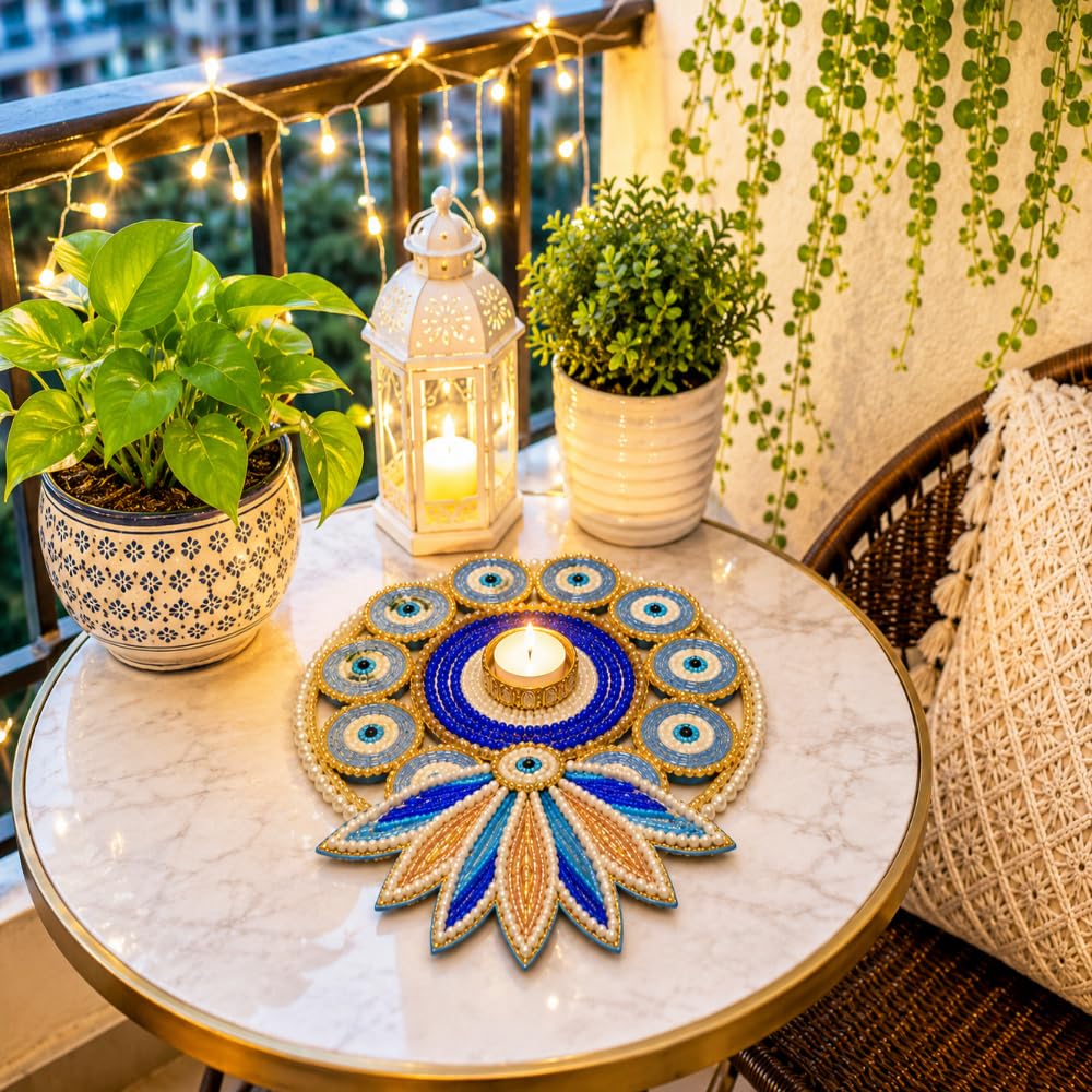 Sellplus Elegant Decorative Tealight Holder for Festival Pooja Home Decoration Wedding Mandir Decor Reusable Candle Holder(Pack of 1) (Tealight-277)