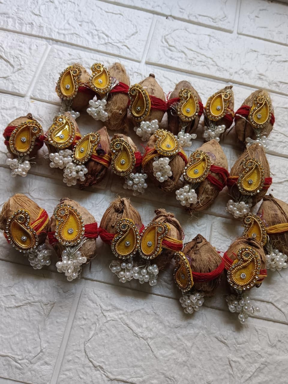 Sellplus Traditional Roli Chawal Pooja Tilak Set Festival Ritual Essentials Auspicious Prayer Ceremony Temple Home Decor(Pack of 6)(RC23)