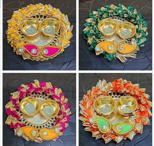 Handmade Decorative Tealight Candle Holder for Home Decoration Diya Diwali Decoration Items Small T Lites Christams Diya Votives -Return Gift for Wedding Table Decor (Tealight-36)