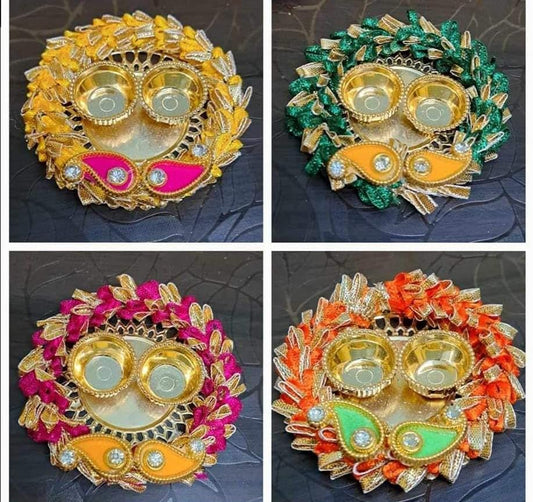 SellPlus Handmade Decorative Tealight Candle Holder for Home Decoration Diya Diwali Decoration Items Small T Lites Christams Diya Votives -Return Gift for Wedding Table Decor (Tealight-36)