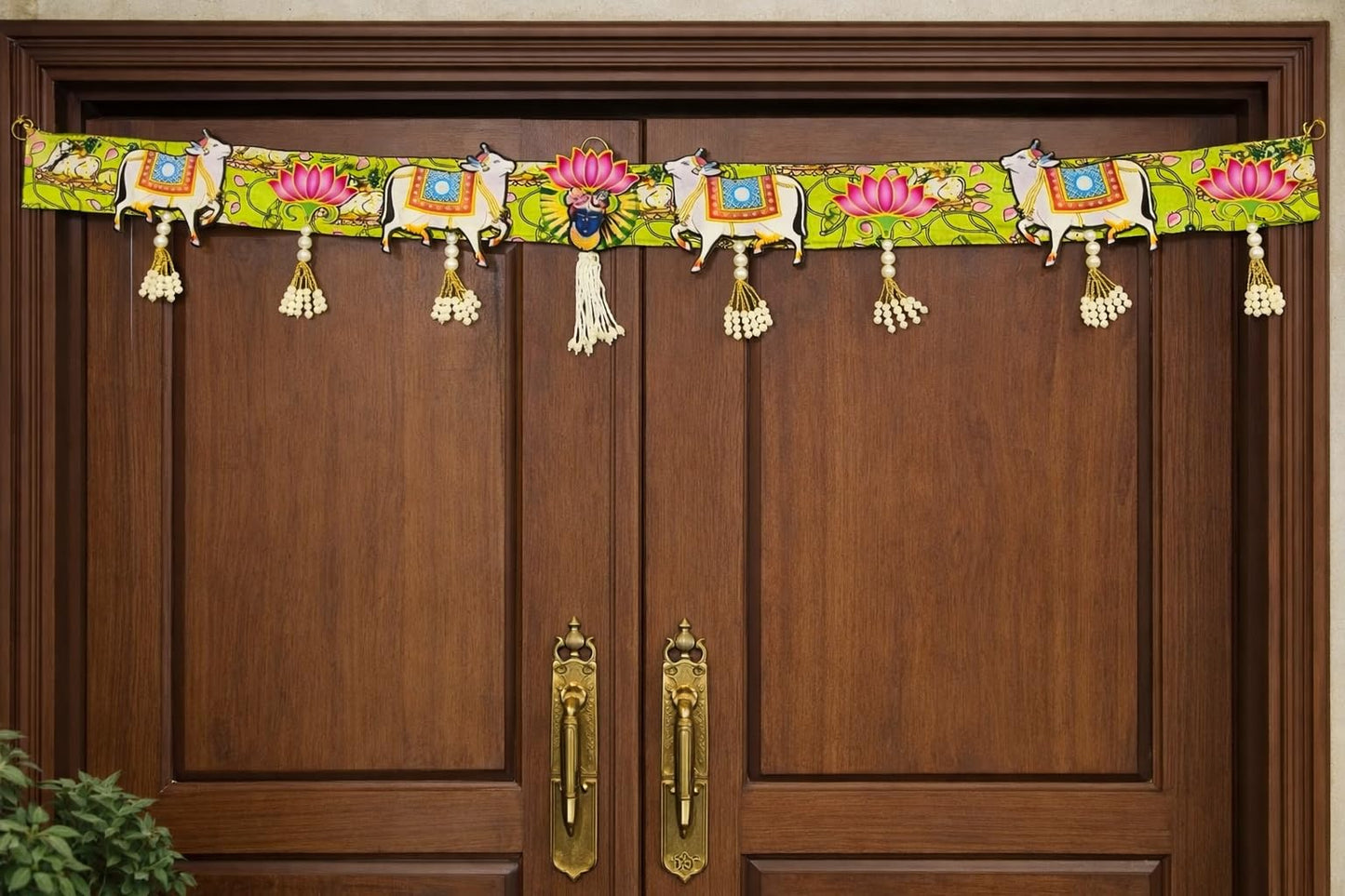 Sellplus Handmade Bandhanwar Decorations | Premium Style Decorative Bandhanwar Toran Hanging for Diwali Ganesh Chaturthi and Housewarming Decoration (Pack of 1) (BDHW309)