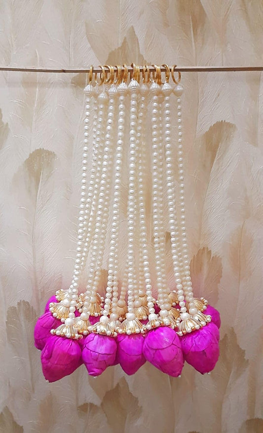 Nutts Decorative Kamalkali Jhumki Moti Small Hanging | Perfect For Home & Office |  Wall Hanging for Main Door | Enhance Your Space with Graceful Touches (PaperG68) (Pack Of 12)