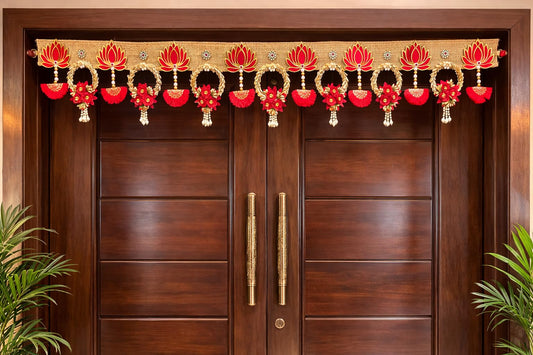 Sellplus Handmade Florel Bandhanwar Toran Hanging Decorative | Handcrafted Decorative Bandhanwar Toran for Door Entrance Wall Temple Decor (Pack of 1) (BDHW180-1)