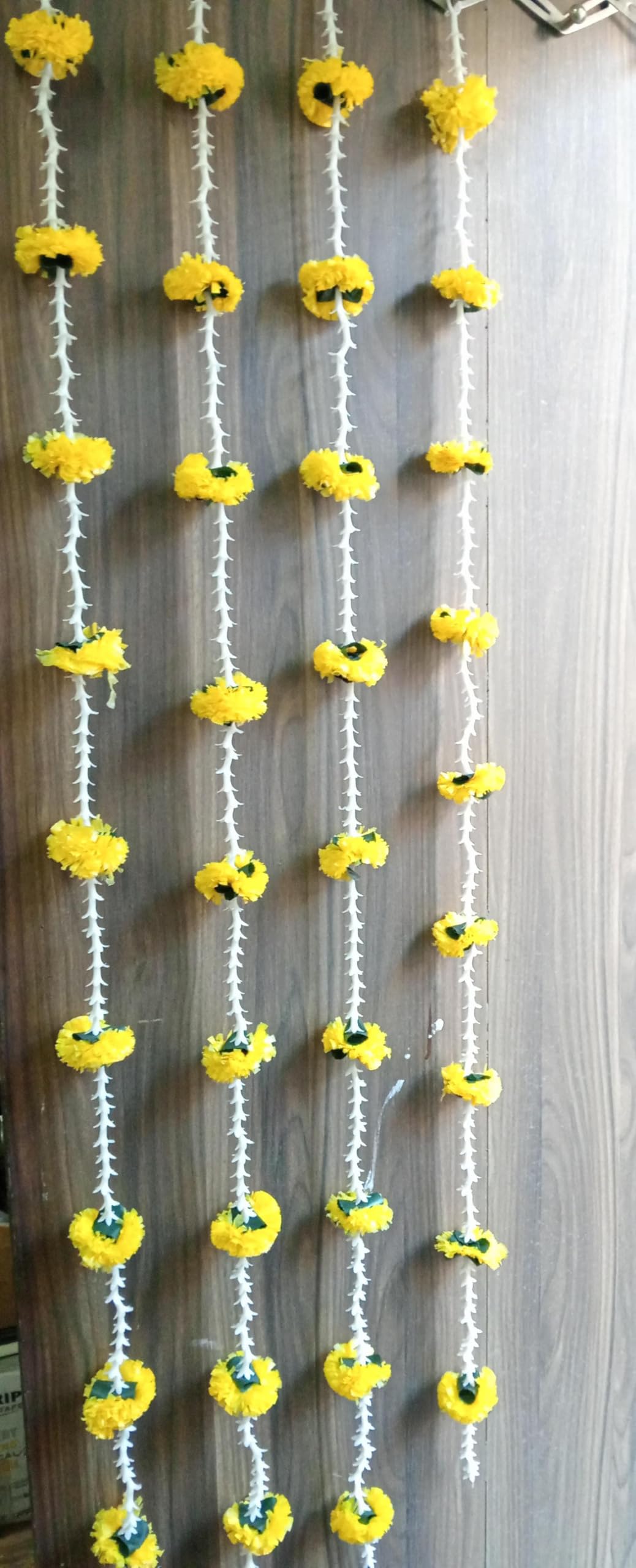 Nutts Handmade Traditional Artificial Genda Door Hanging | Pack of 4 Decorative Toran for Main Door Entrance (PMPMT113)