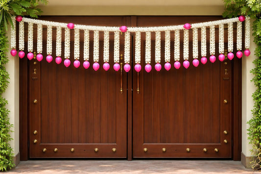 Sellplus Handmade Bandhanwar Toran Artificial Floral Decorative | Decorative Bandhanwar Toran Hanging | Door Wall Mandir Wedding and Housewarming Decoration (Pack of 1) (BDHW240)
