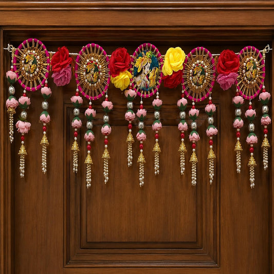 Sellplus Handmade Bandhanwar Toran Decorative | Festive Bandhanwar Toran Door Hanging for Diwali Ganesh Chaturthi Navratri Decoration (Pack of 1) (BDHW36)