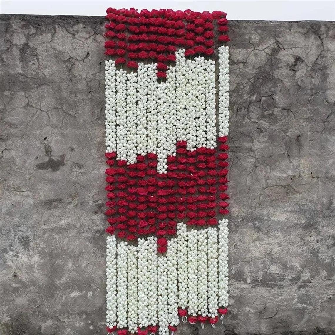 Nutts Handmade Decorative Mogra Hanging | Artificial Flower and Mogra Hanging for Decoration | Toran for Home and Festive Decor (MOGRAH18)