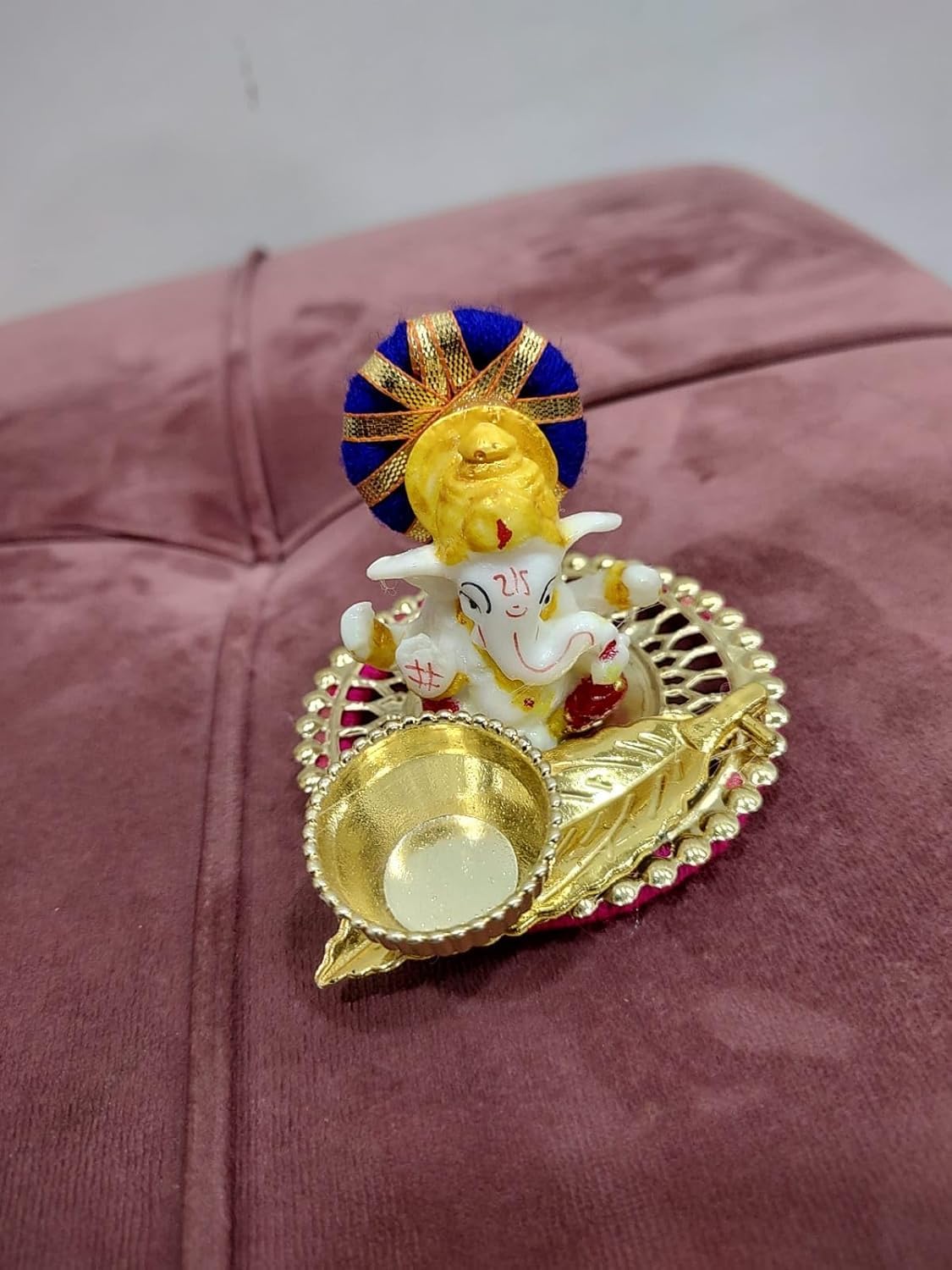 Sellplus Bring Home Divine Blessings with This Elegant Lord Ganesha Decorative Diya Perfect for Pooja Festivals and Auspicious Celebrations Pack of 4 (Tealight-386)