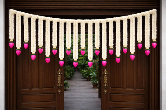 Sellplus Handmade Bandhanwar Multicolor Artificial Floral Decorations | Traditional Decorative Door Toran Bandhanwar Hanging for Festive Home Entrance Decor (Pack of 1) (BDHW275)