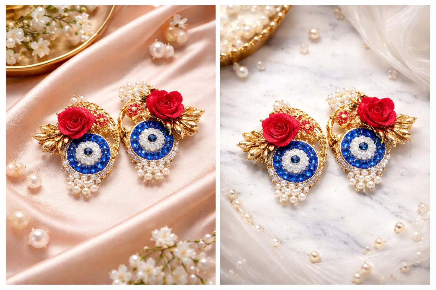 Nutts Handmade Evil Eye Booti Shubh-Labh Hanging for Decoration Traditional Toran for Home Decor (EvilEyeH-05)