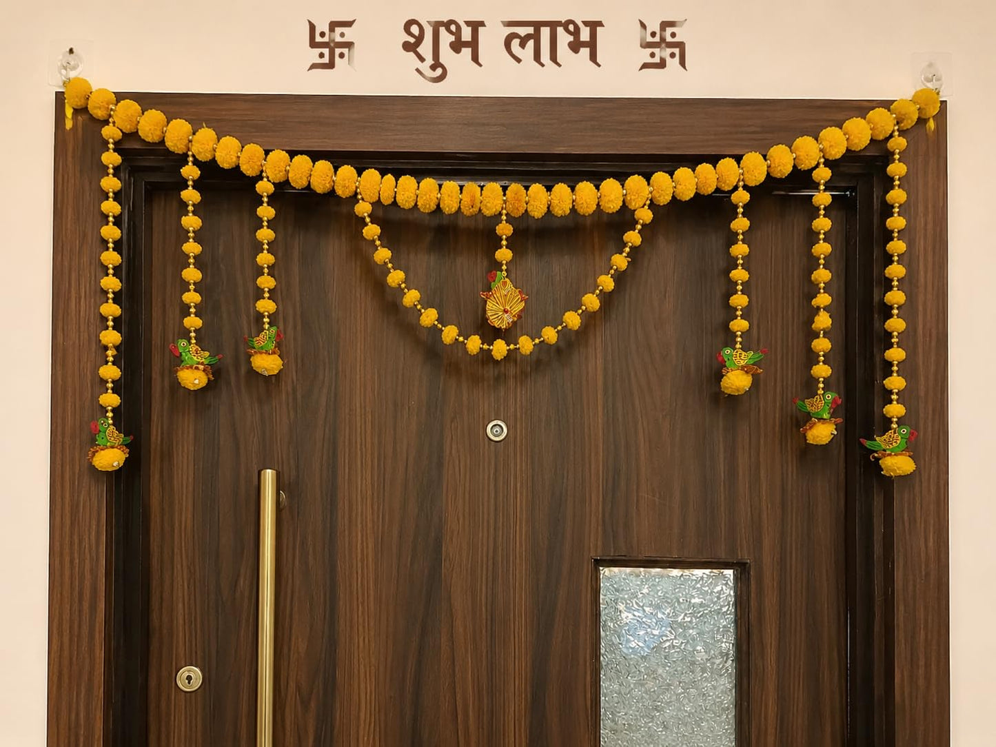Sellplus Handmade Decorative Bandhanwar Toran Hanging Traditional Door Entrance Festival Home Decor Pooja Mandir Diwali Wedding Floral Beaded Elegant Craftsmanship Decor (BDHW144)