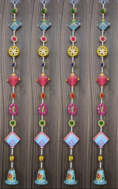 Nutts Lohri & Makar Sankranti Kite Hanging Toran for Wall Hanging, Pooja Room, Home Decor Traditional Decoration Items, Multicolor Handmade Door Hanging for Festivals (KITEH09)