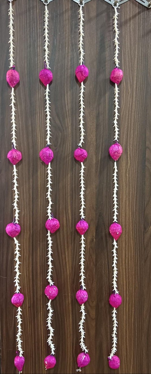 Nutts Handmade Floral Paper Gajra Hanging Decorations | Traditional Multicolor Paper Gajra Hanging for Diwali Wedding and Festive Decoration (PAPERG49)