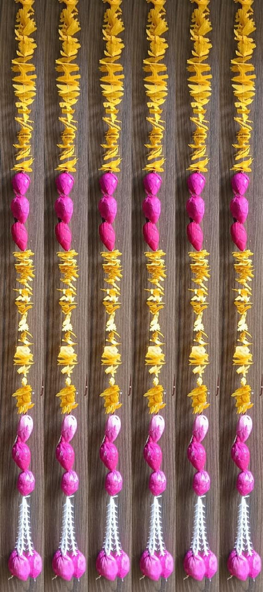 Nutts Handmade Decorative Paper Gajra Hanging | Traditional Decorative Hanging Paper Gajra for Home Entrance Decorations Hanging (PAPERG86-3)