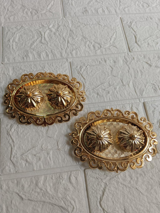 Nutts Decorative Traditional Pooja Thali Elegant Festival Prayer Plate for Home Temple Daily Worship Religious Rituals Festive Decoration (PoojaP29-2)