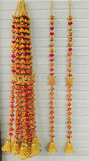 Nutts Traditional Wall Hanging for Decor Handmade Item Wall Hanging Perfect for Home Decor Hanging Perfect for Main Door Decor (FlowerH11) (Pack of 4)