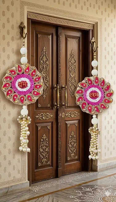 Nutts Small Decorative Hanging for Home Wall Bedroom Living Room Decoration Pack of 2 (Small345)