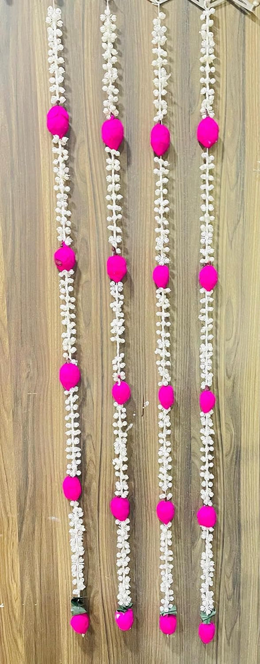 Nutts Decorative Handmade Mogra Beads Hanging for Home Decor | Traditional Artificial Flower Hanging | Toran for Home and Festival decortion (MOGRAH53)
