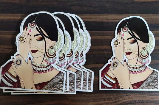 MDF Bridal Wooden for Decoration Art & Craft Decor Home Decoration Wedding Decorations Items (Pack of 2) (RM-MDFW01)