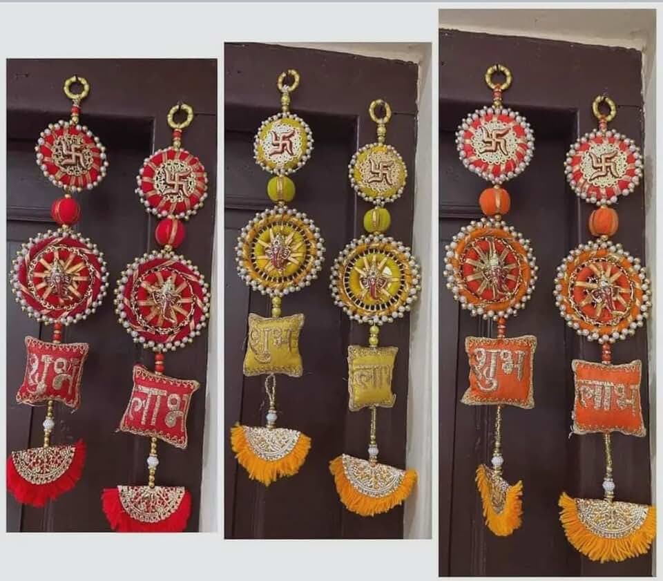 Chudi with Shubh labh Hanging Perfect for Home Decoration | Ideal for Diwali Festivities | Enhance Your Space with Graceful Touches