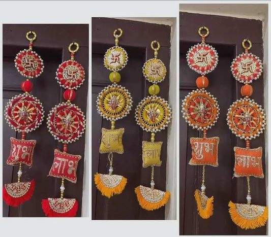 Chudi with Shubh labh Hanging Perfect for Home Decoration | Ideal for Diwali Festivities | Enhance Your Space with Graceful Touches