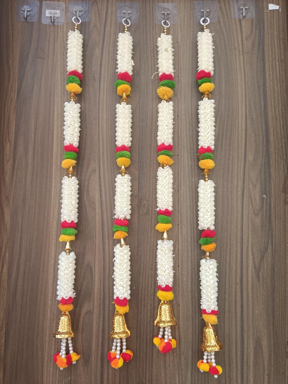 Nutts Decorative Handmade Mogra Beads Hanging for Home Decor | Traditional Artificial Flower Hanging | Toran for Home and Festival decortion (MOGRAH43)