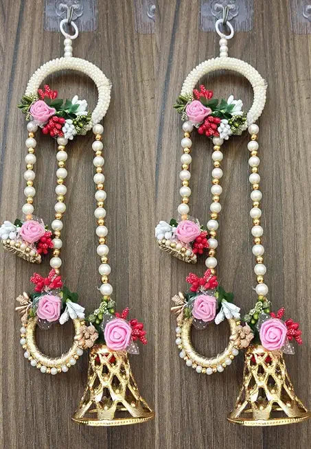 Nutts Small Handmade Decorative Hanging for Wall Living Room Bedroom Decor for Home Festival Decoration Multicolor Pack of 2 (Small371)