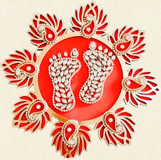 NUTTS  Elegant Handmade Rangoli Tealight Set Traditional Festival Floor Decoration Reusable Decorative Design for Diwali Pooja Home Entrance Celebration Decor (Rang190)