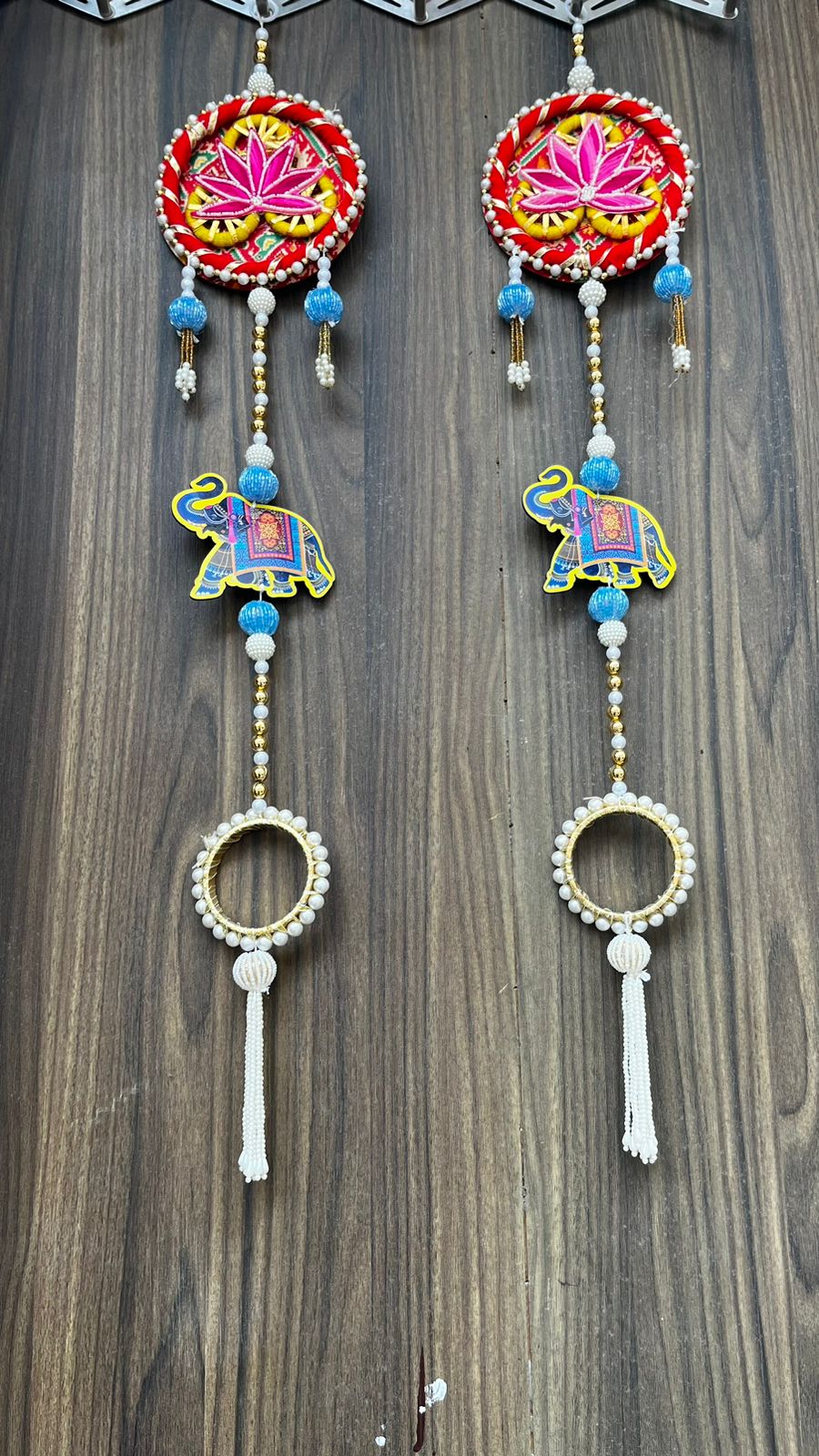 Nutts Traditional Handmade Decorative Home Wall Hanging for Elegant Decor Home Pooja Room and Hanging Decoration Pack of 2 (Small103)