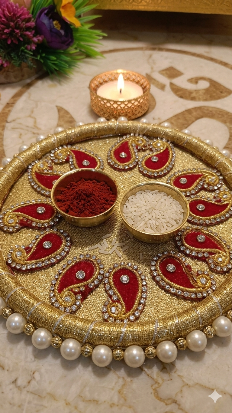 Nutts Decorative Traditional Pooja Festival Prayer with Elegant Design for Daily Worship Temple Home Celebration Spiritual Ritual Use(Pack Of 1) (PoojaP07)