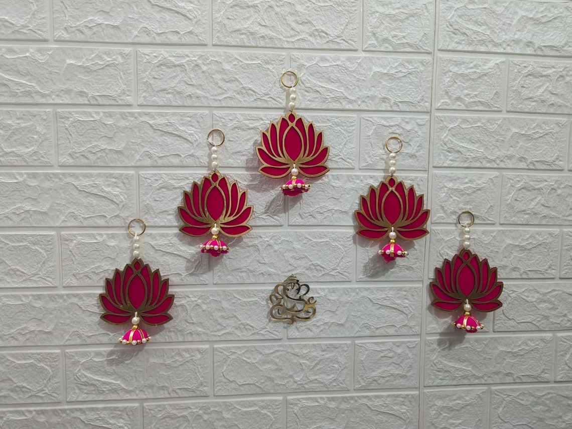Nutts Lotus Hanging Decor Ideal For Entrance Wall Decoration Creates Welcoming And Elegant Look Perfect For Home Entryway And Living Room Styling
