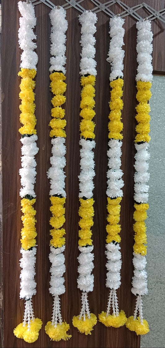 Nutts Multicolour Artificial Genda Toran | Handmade Decorative Beads Toran for Decoration | Traditional Hanging for Home and Office Decor (PMPMT25)