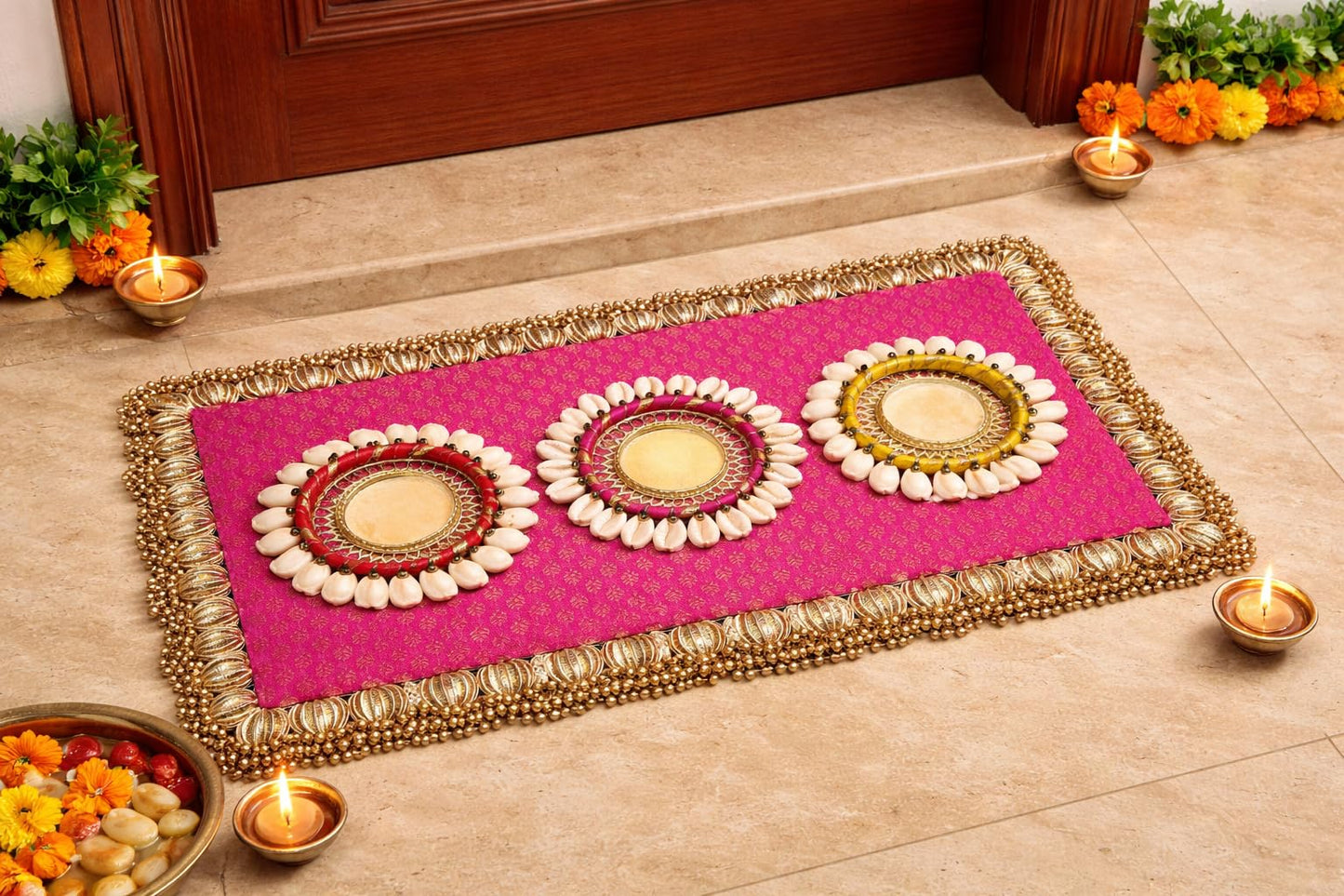 Sellplus Decorative Candle Holder Elegant Tealight Stand for Home Decor Living Room Dining Table Festival Wedding Pooja (Pack of 1) (Tealight-98)