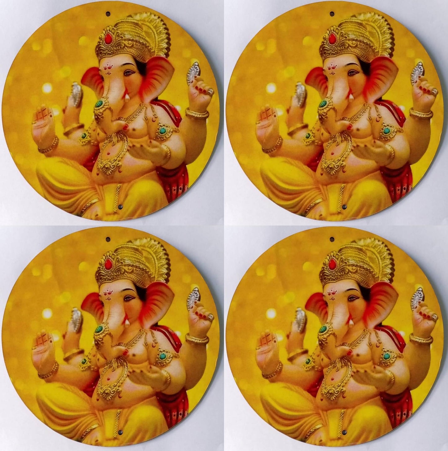 Nutts Wooden Ganesh Jii MDF Idols for Diwali & Pooja Decor Wooden MDF Idols Diwali Navratri & Pooja Decoration | Home Decor for Positivity (Pack of 2) (RM-MDFG10 6 in)