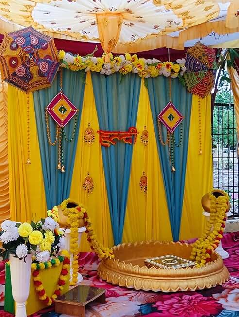 Wedding Ceremony Item for Home, Haldi, Mehndi, Pooja & All Special Ocaation Decor (Design 11) (Design 22)