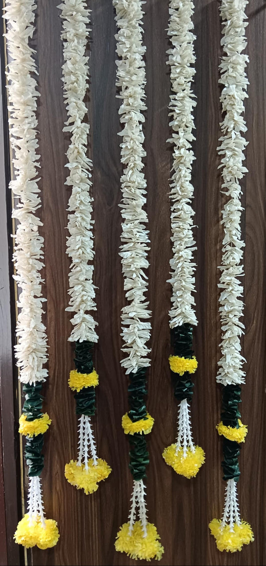 Nutts Handmade Floral Paper Gajra Hanging Decorations | Traditional Decorative Paper Gajra | Home Entrance Decor Hanging (PAPERG36)