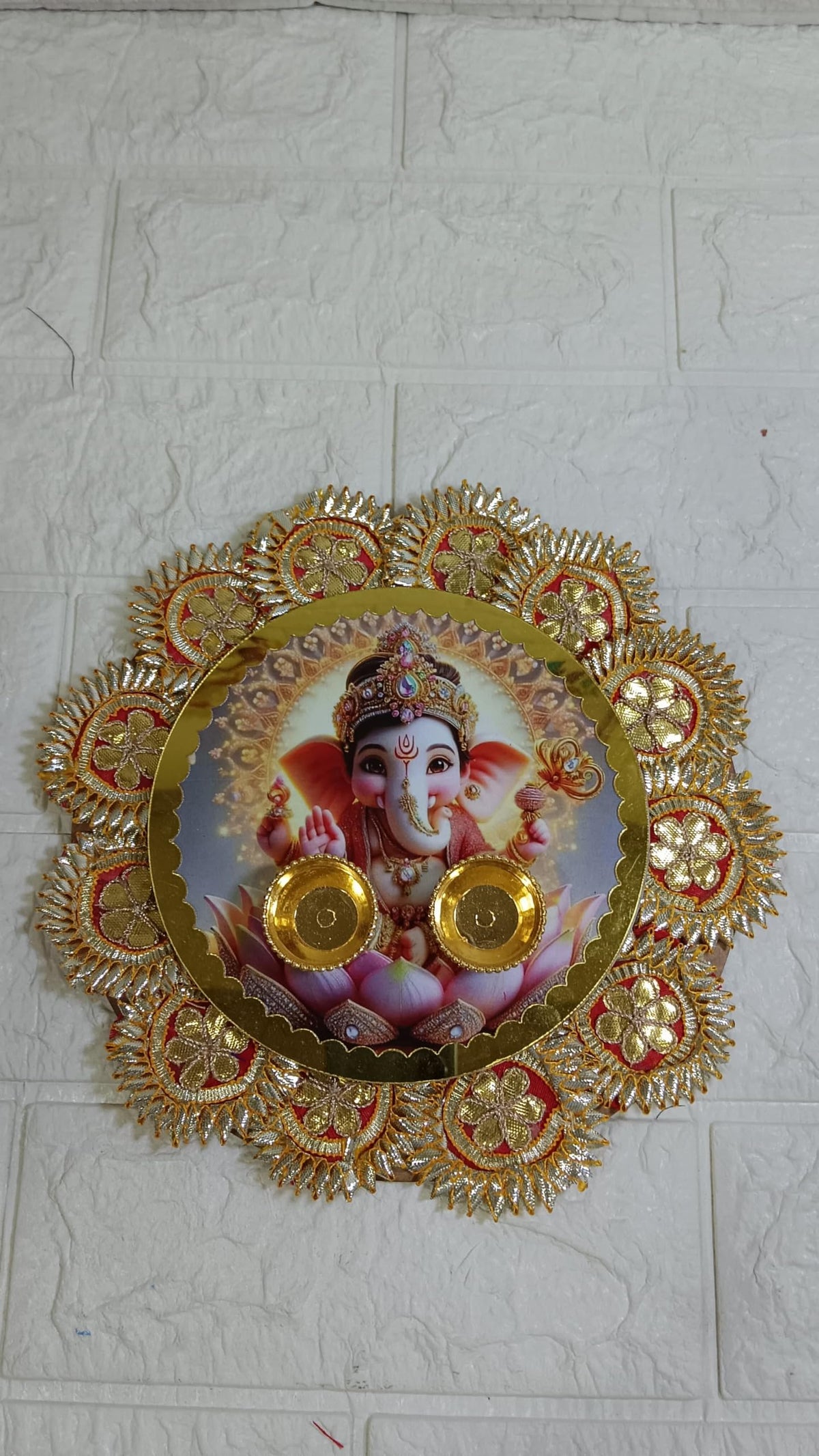 Nutts Decorative Traditiona Ganesh Ji Gota Chakri  Pooja for Daily Worship Temple Spiritual Ritual Use(Pack Of 1) (PoojaP09)