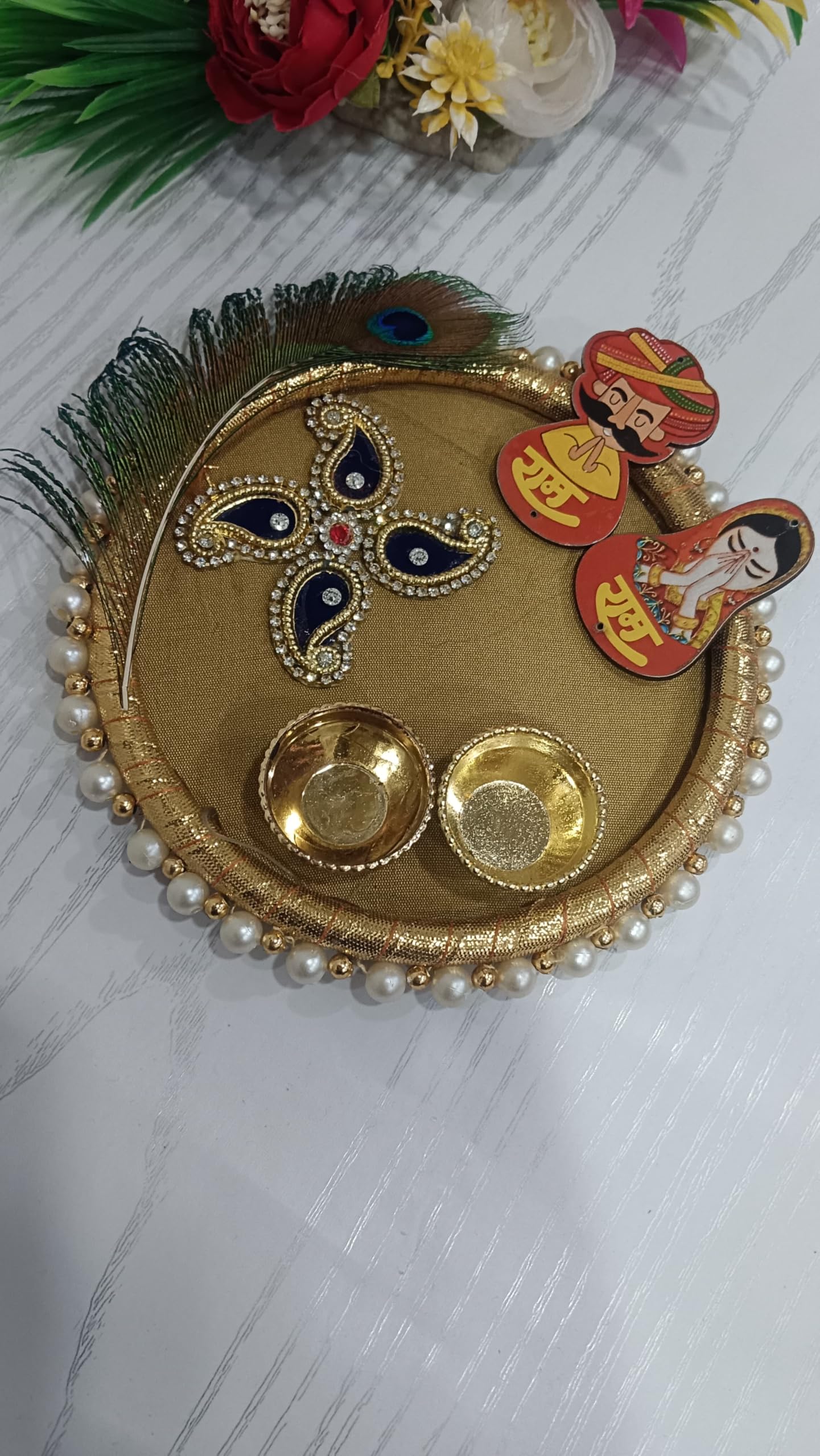 Nutts Decorative Traditional Pooja Festival Prayer with Elegant Design for Daily Worship Temple Home Celebration Spiritual Ritual Use(Pack Of 1) (PoojaP04)