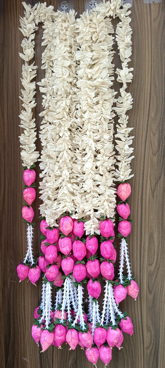 Nutts Handmade Floral Paper Gajra Hanging Decorations | Traditional Multicolor Paper Gajra Hanging for Diwali Wedding and Festive Decoration (PAPERG50)