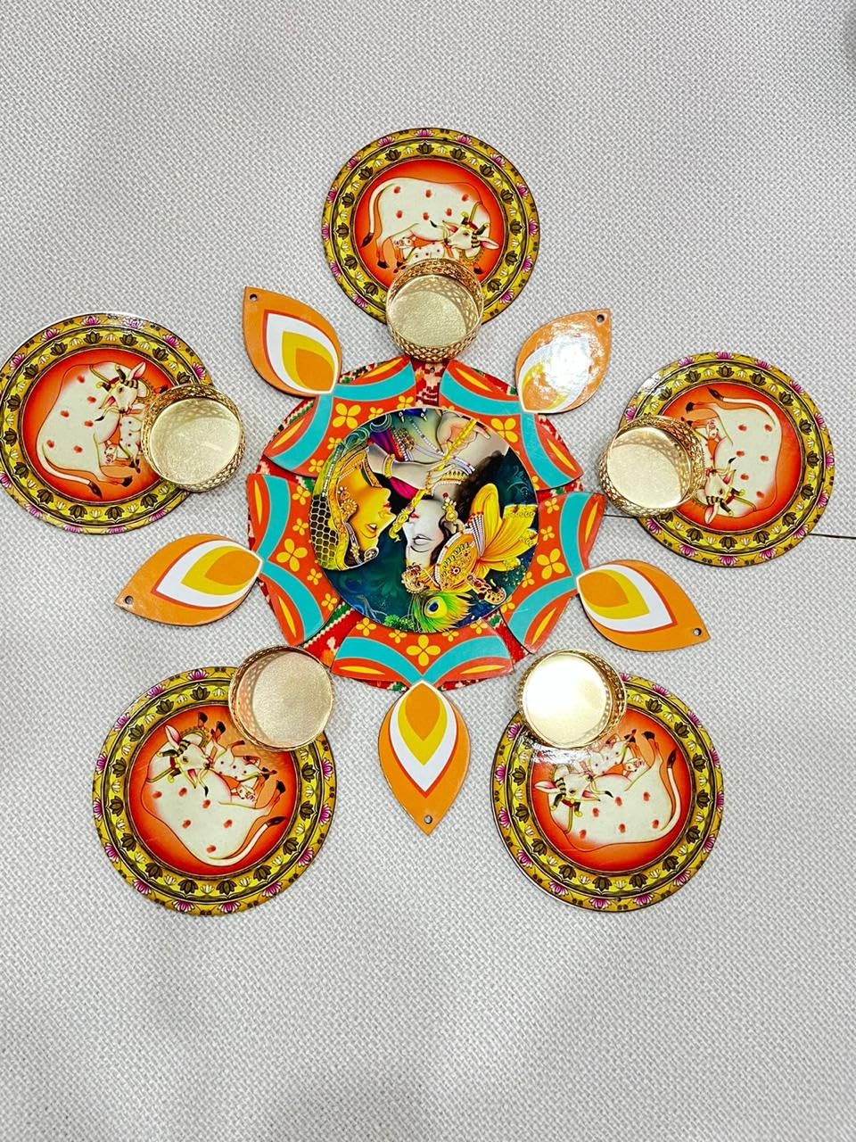 Sellplus Beautifully Crafted Rangoli with an Elegant Floral Pattern that enhances the Beauty of Your Home Entrance Pooja Room Living Room Office or Festive (Rang40)