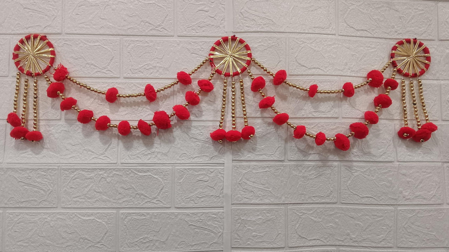 Sellplus Handmade Bandhanwar Decorative | Designer Bandhanwar Toran for Main Door Mandir Entrance Festive Home Decor (Pack of 1) (BDHW486-1)