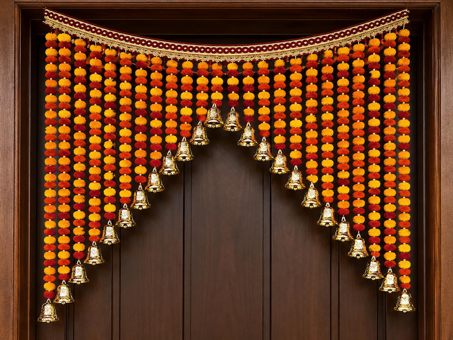 Sellplus Handmade Bandhanwar Toran Decorative | Festive Bandhanwar Toran Door Hanging for Diwali Ganesh Chaturthi Navratri Decoration (Pack of 1) (BDHW16)