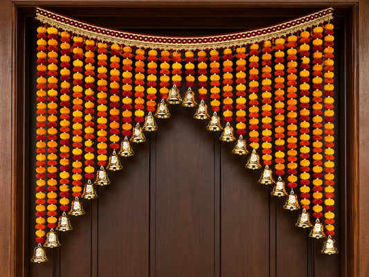Sellplus Handmade Bandhanwar Toran Decorative | Festive Bandhanwar Toran Door Hanging for Diwali Ganesh Chaturthi Navratri Decoration (Pack of 1) (BDHW16)