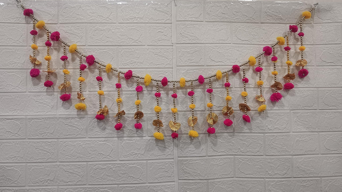 Sellplus Handmade Bandhanwar Decorative | Handcrafted Decorative Bandhanwar Toran for Door Entrance Wall Temple Decor (Pack of 1) (BDHW436-2)